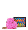 Kurt Geiger ( London Micro Heart Faux Fur Crossbody Bag)
