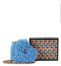 Kurt Geiger ( London Micro Heart Faux Fur Crossbody Bag)